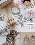 Kuboandlucy x Catdoo Designs | San Francisco Painted Ladies Stamp Set