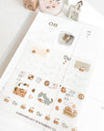 Kuboandlucy Stationery Co | Cute Cats & Dog Clear Sticker Sheet | 4 designs