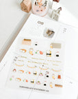 Kuboandlucy Stationery Co | Cute Cats & Dog Clear Sticker Sheet | 4 designs