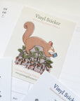 Justine Gilbuena | Bookish Squirrel Vinyl Sticker