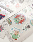 Arisa Shimoda | Flower and Cat Multi Sticker | MLS-SA01