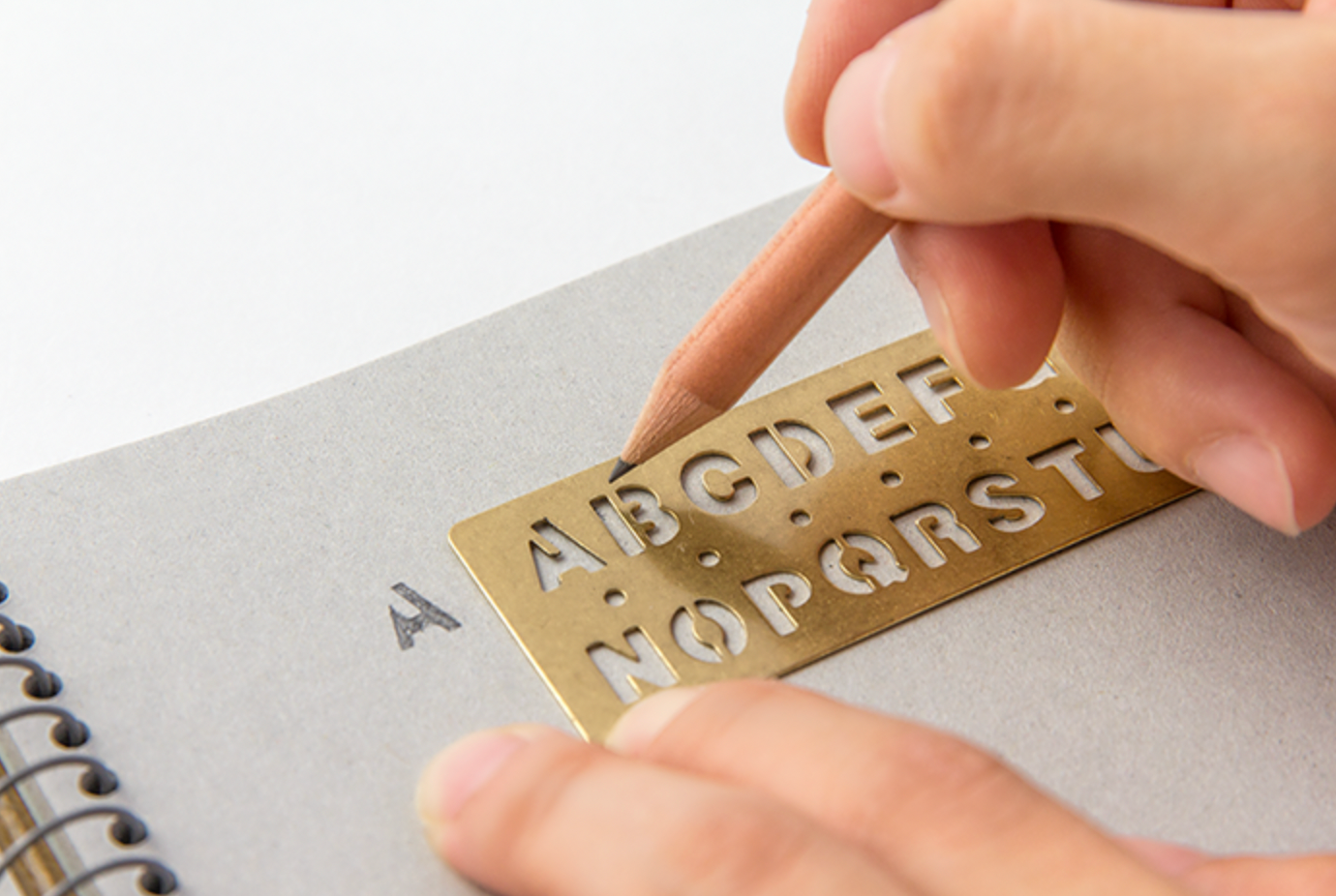 Traveler's Company | Brass Template Bookmark Alphabet