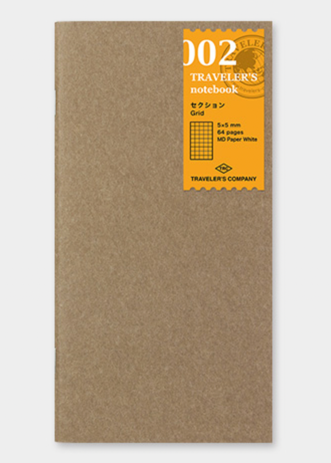 Traveler's Notebook Regular Refill 002 - Grid Notebook