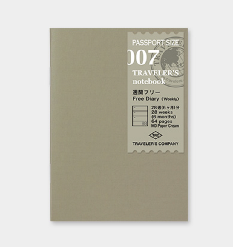 Traveler's Company | Passport Size Refill Free Diary Weekly | P07