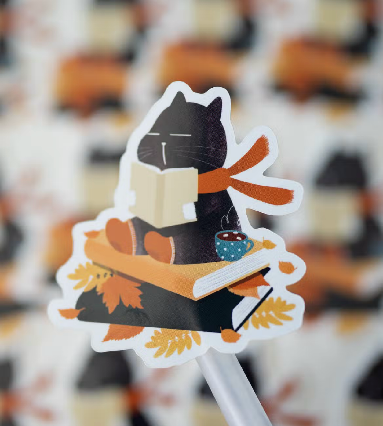 Moonariesillo | Autumn Vibes Cat Sticker Die Cut
