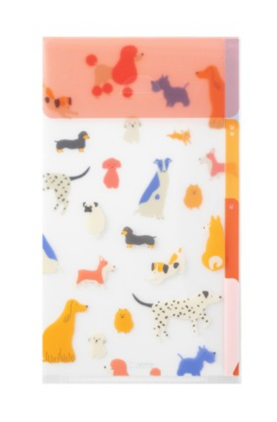 MIDORI A5 Slim Dogs Tabbed File Envelope | 35460