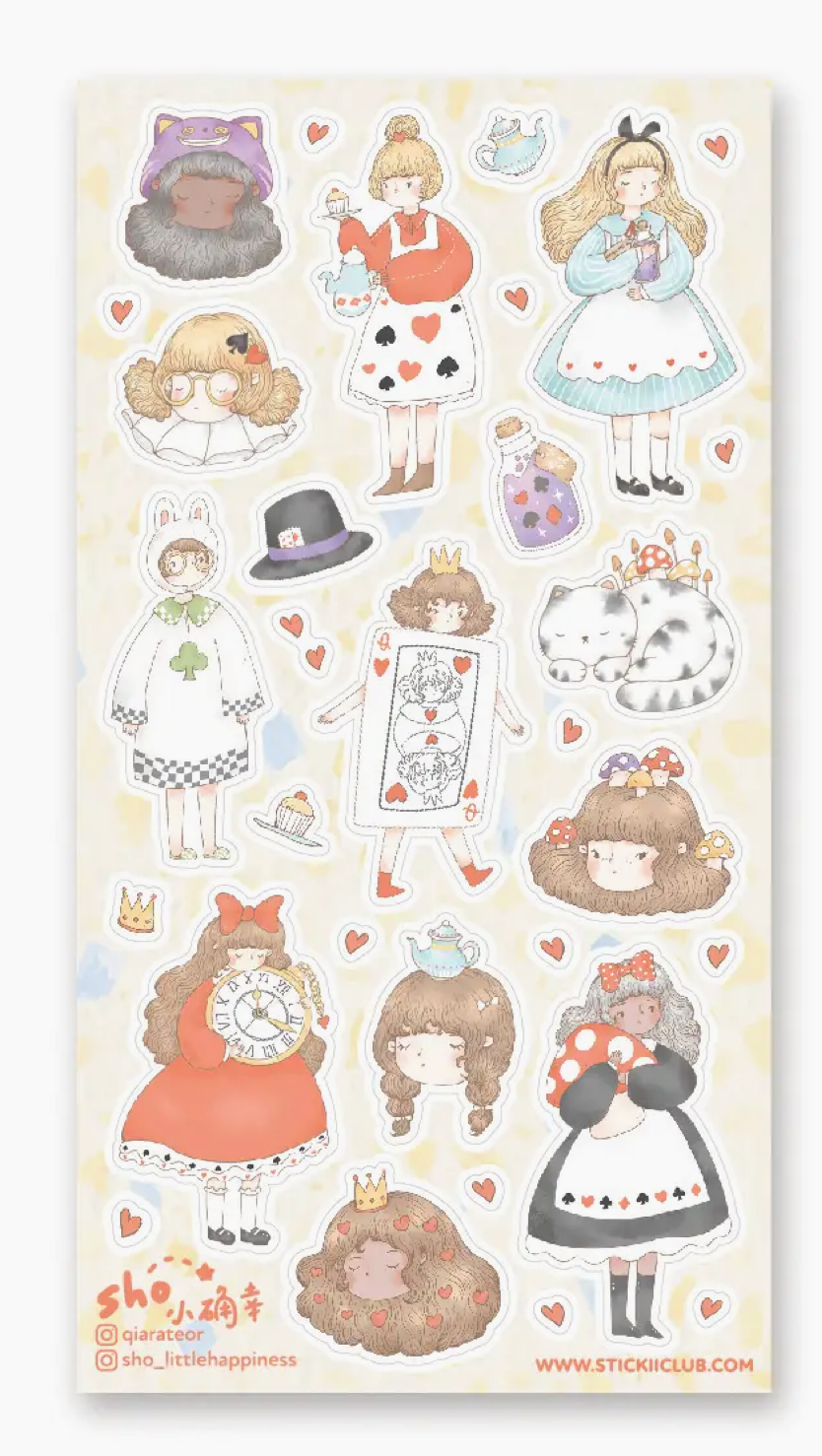 STICK II | Sho Lil Happiness | Adorable Wonderland Sticker Sheet