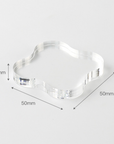BGM | Small Scalloped Clear Acrylic Block | BT-AB002