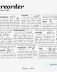 The Coffee Monsterz Co | Questionable Dictionary Washi Tape | JUNE PRE ORDER
