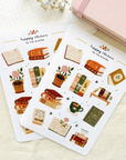 By Och Monika | Library & Books Matte Sticker Sheet