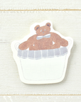 Papier Platz x Shoichiro Tobimatsu | Blue Bear & Basket Die Cut Sticky Notes | 61-501