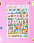 Odd Rabbits | My Daily Routine Matte A6 Sticker Sheet