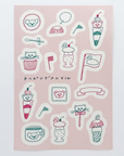 Tobimatsu Shoichiro × mizushima | Animals Tracing Paper Sticker Sheet | TSL-TA
