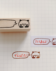 Kayonoko | Cute Sticky Notes Panda Rubber Stamp