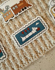 Puppy air mail vinyl sticker