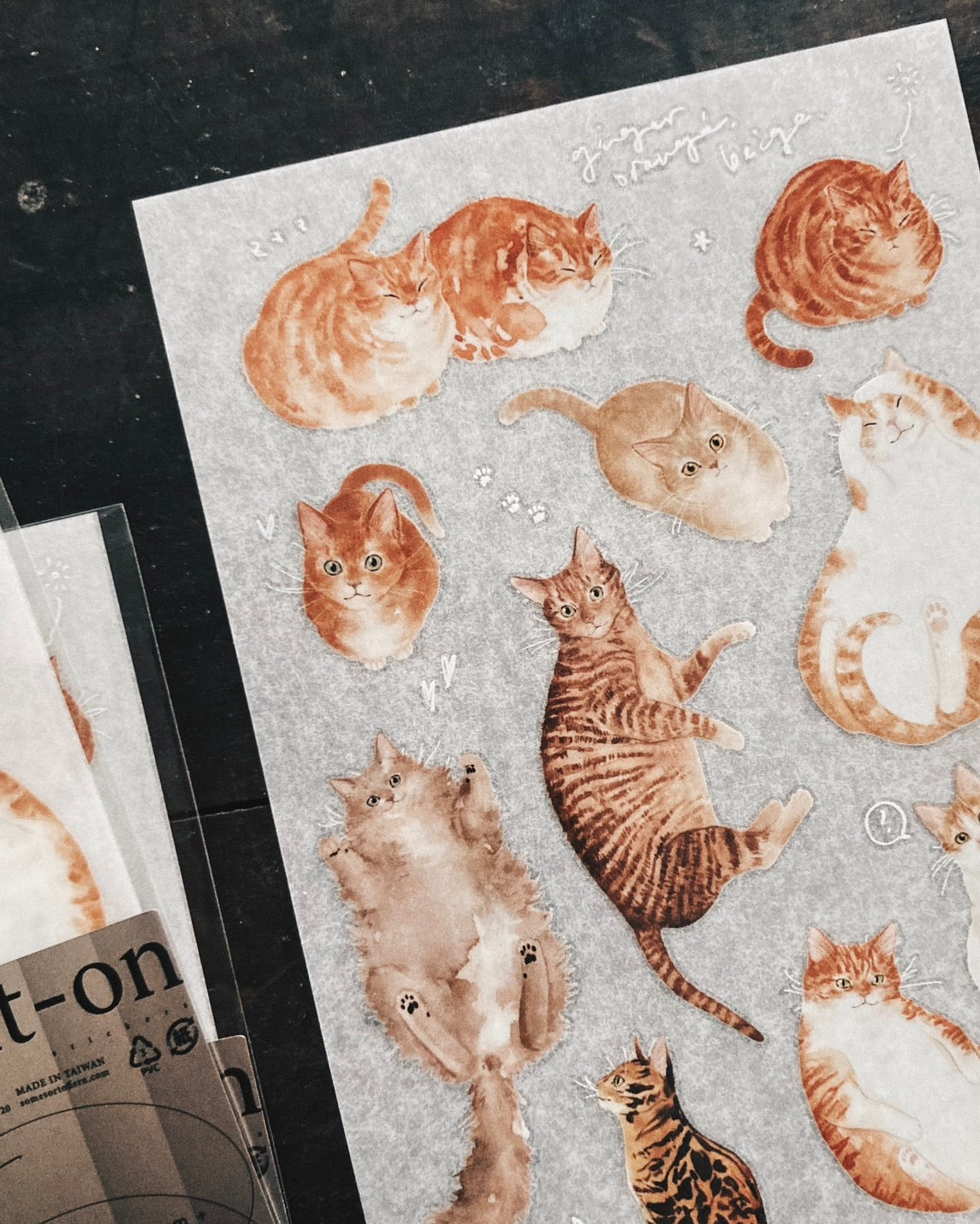 SOME SORT OF FERN | Ginger Cat Print On Sticker