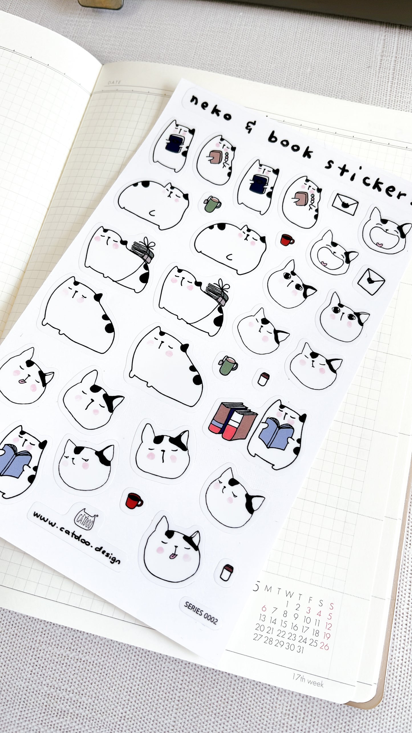 Catdoo | Neko n Book Sticker Sheet |