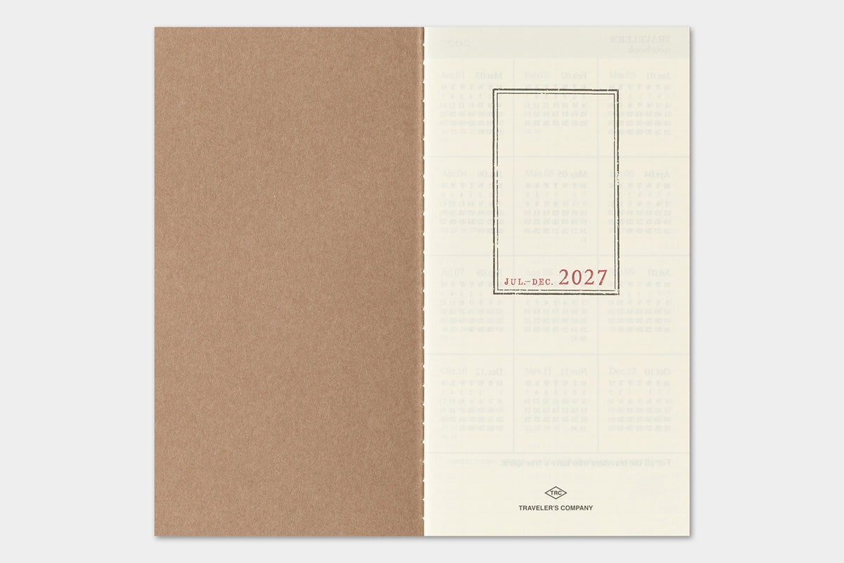 Traveler's Company | 2027 Diary Standard Weekly + Memo | Horizontal | Pre Order | Shipping Oct 19