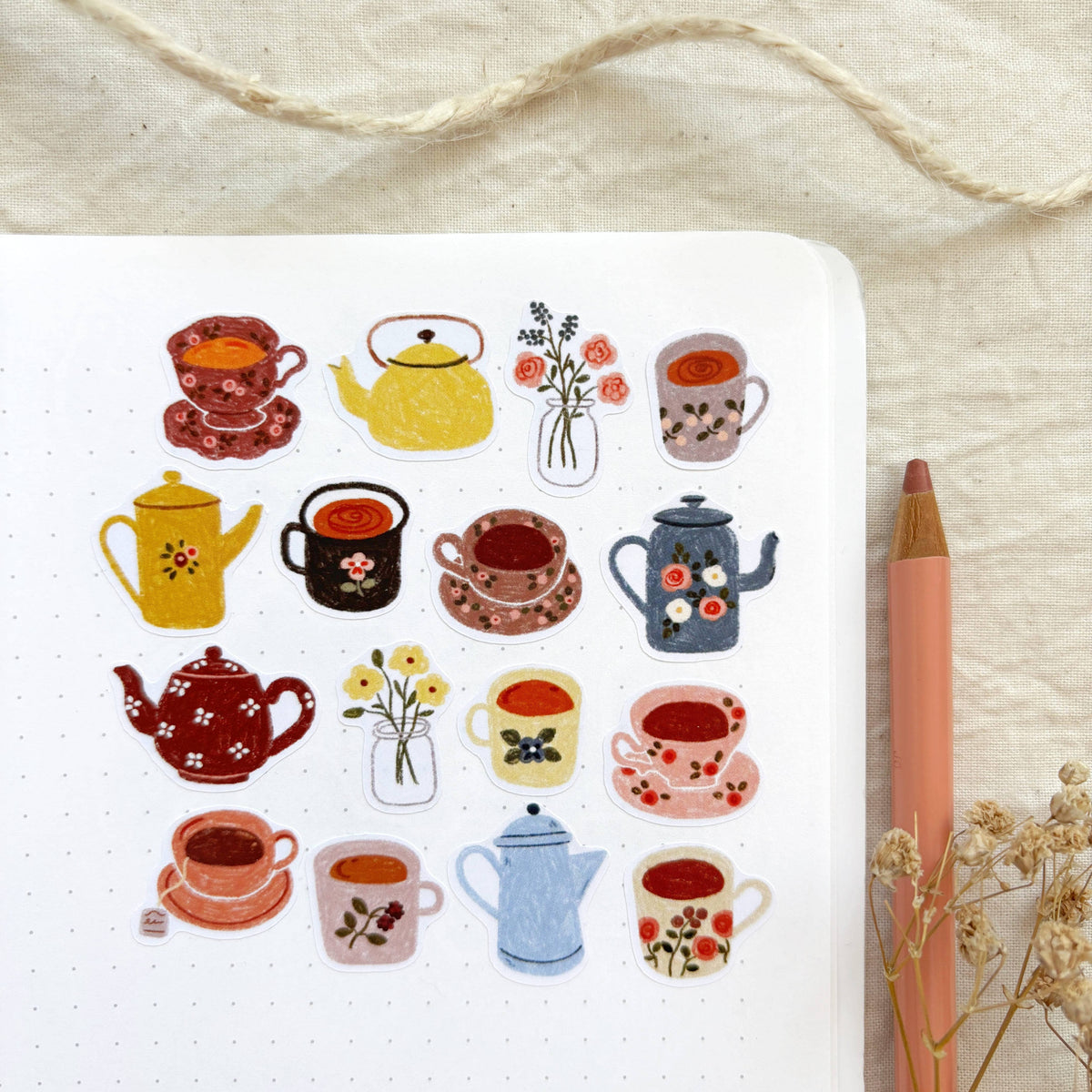 Och Monika Little Teacups - Sticker Sheet