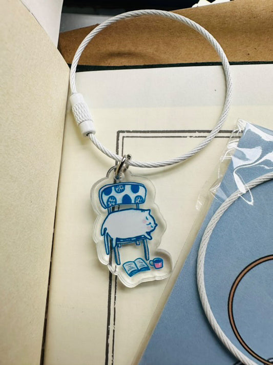 Catdoo | Sleeping Cat on Chair Acrylic Keychain