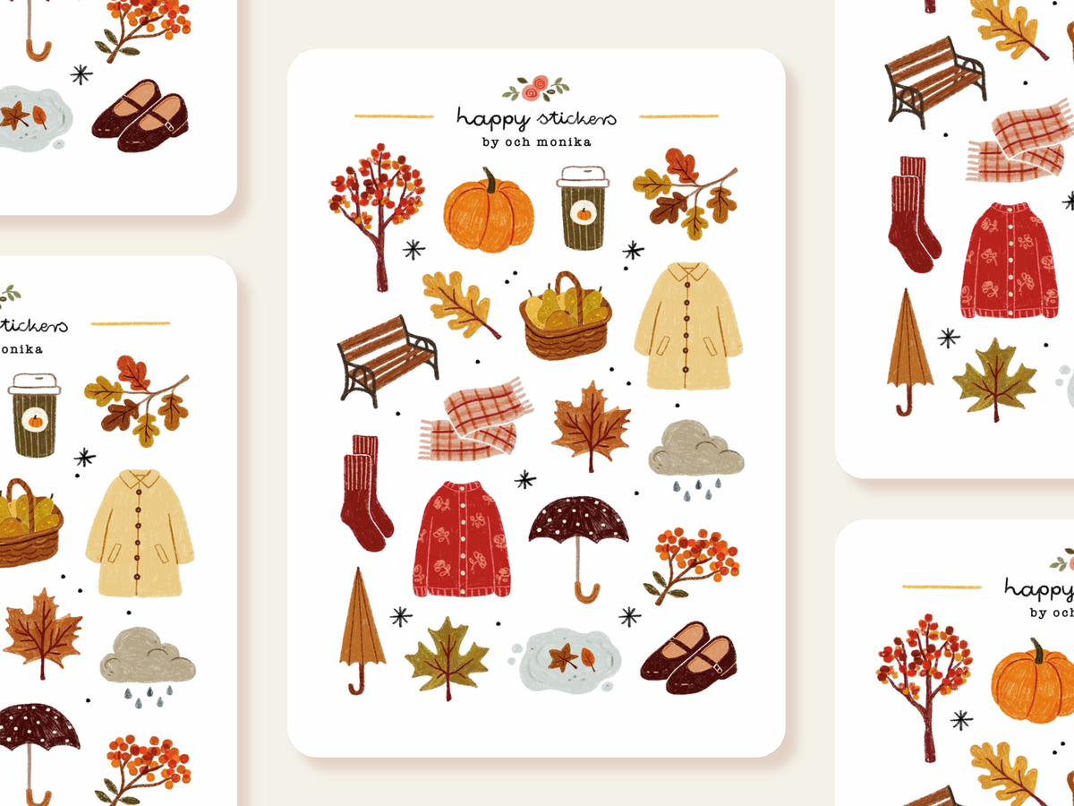 Och Monika Autumn Walk - Sticker Sheet