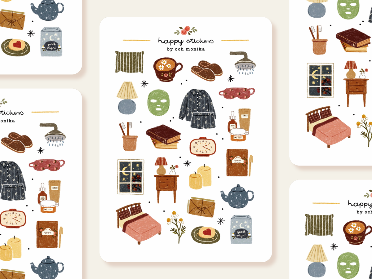 Och Monika Good Night - Sticker Sheet