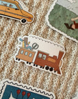 Stationery train vinyl sticker