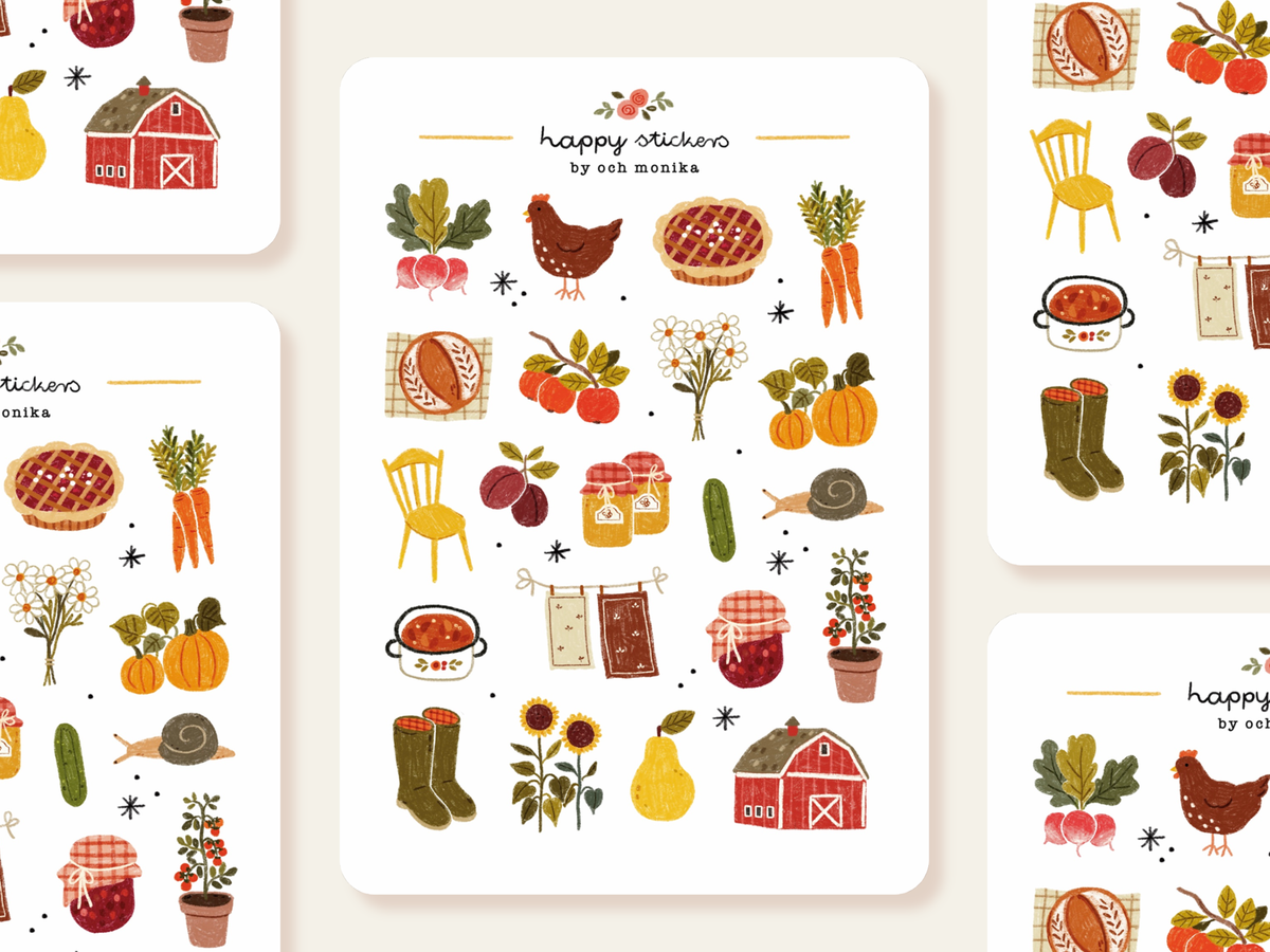 Och Monika Countryside - Sticker Sheet