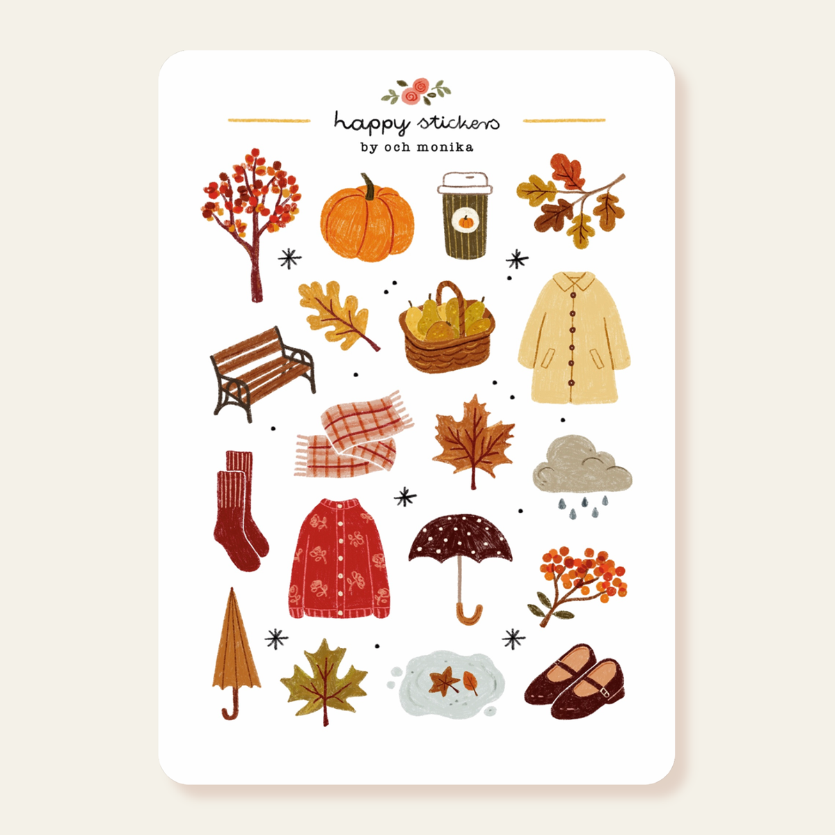 Och Monika Autumn Walk - Sticker Sheet