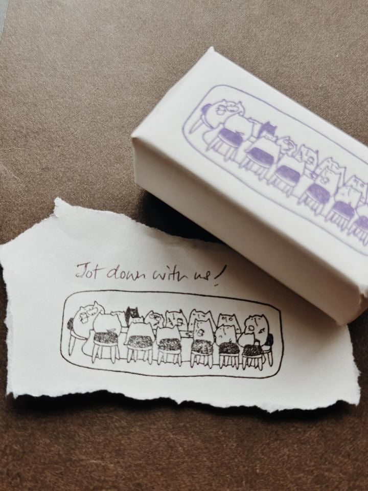 Catdoo Designs | Journal Meet Up Rubber Stamp