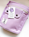 Leyl Handmade | Large A5 Vertical Journaling Pouch | Lavender