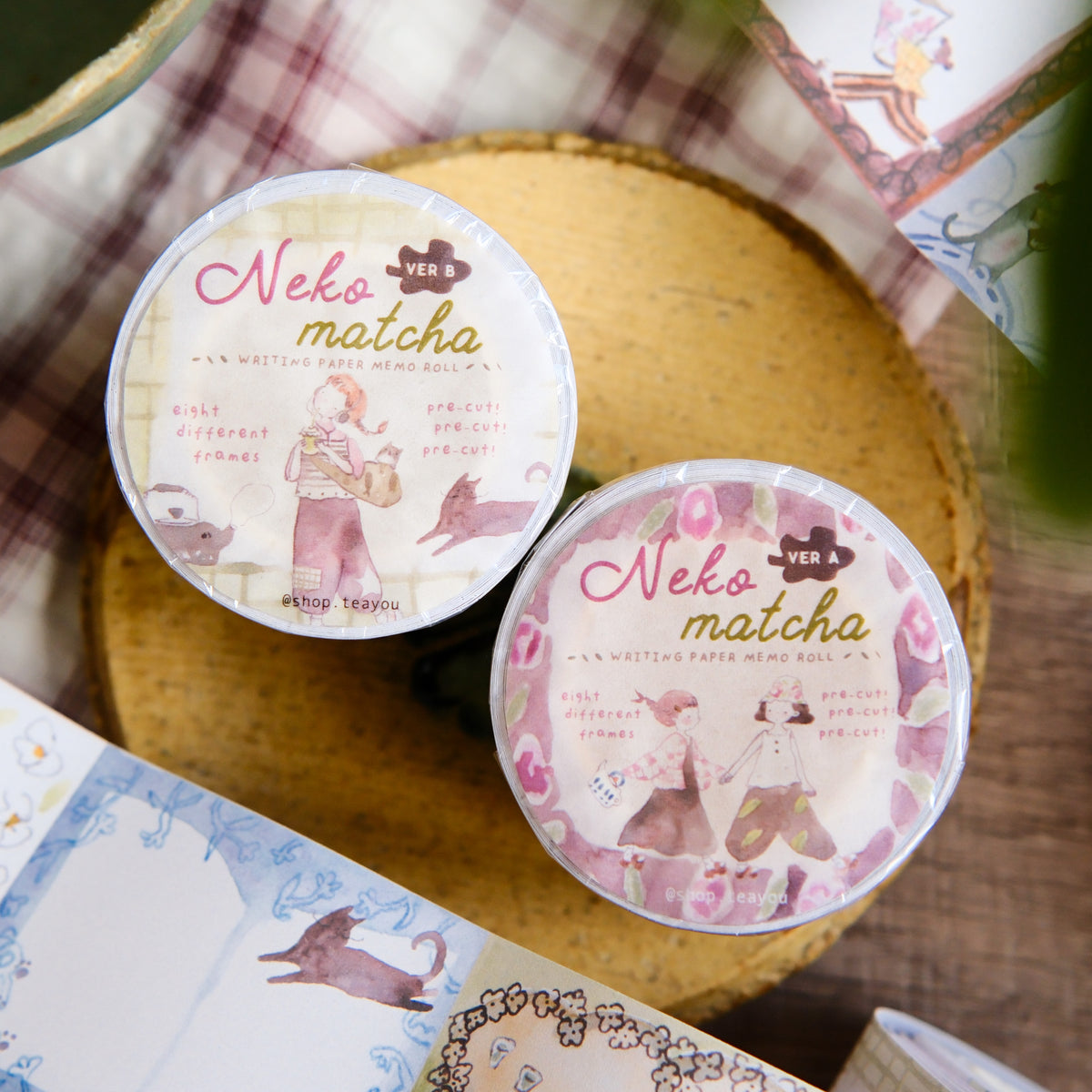 TeaYou | Neko Matcha Ver. B Rolled Notes