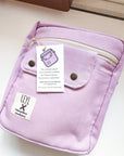 Leyl Handmade | Large A5 Vertical Journaling Pouch | Lavender