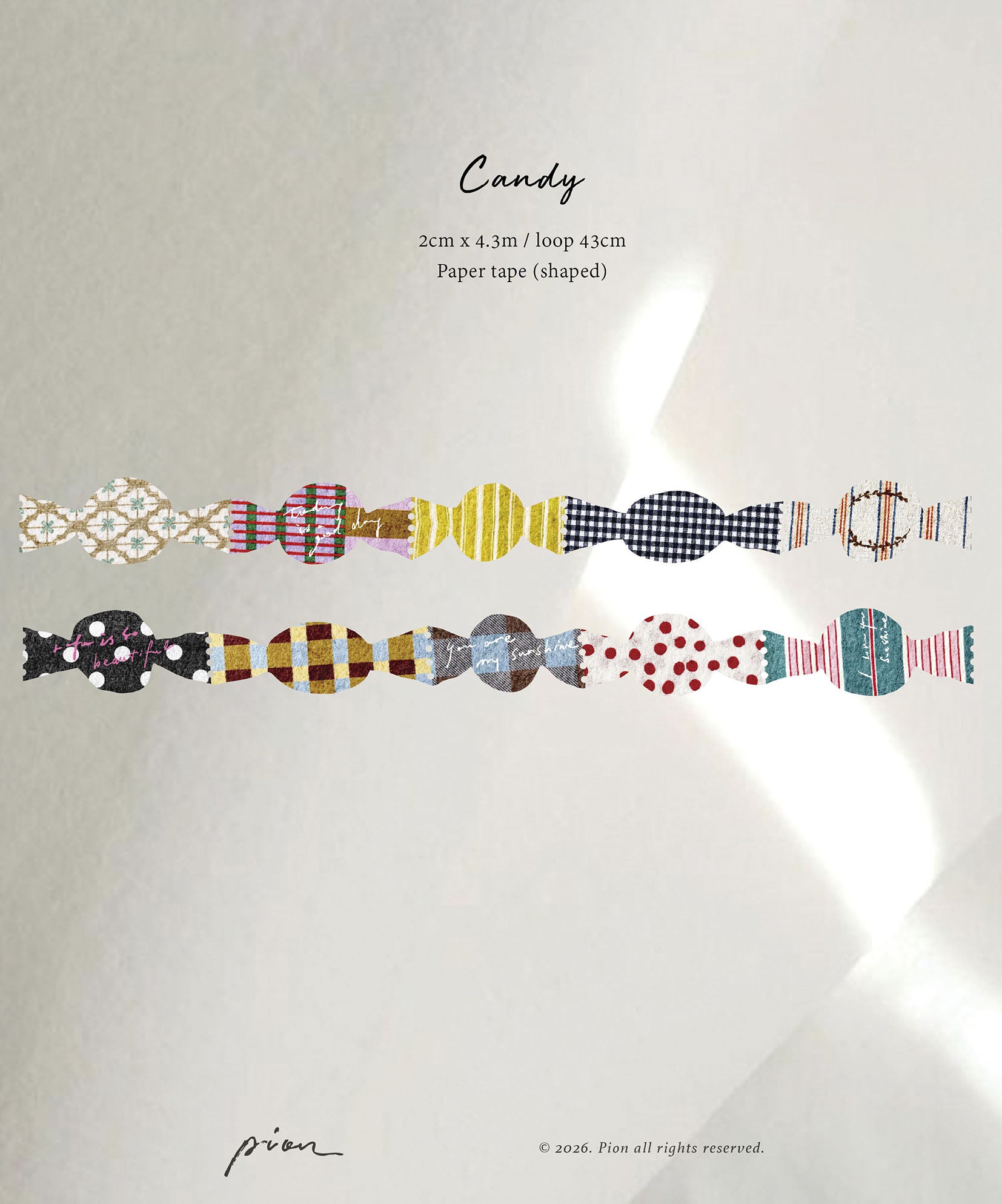 PION | Candy Die Cut Washi Tape