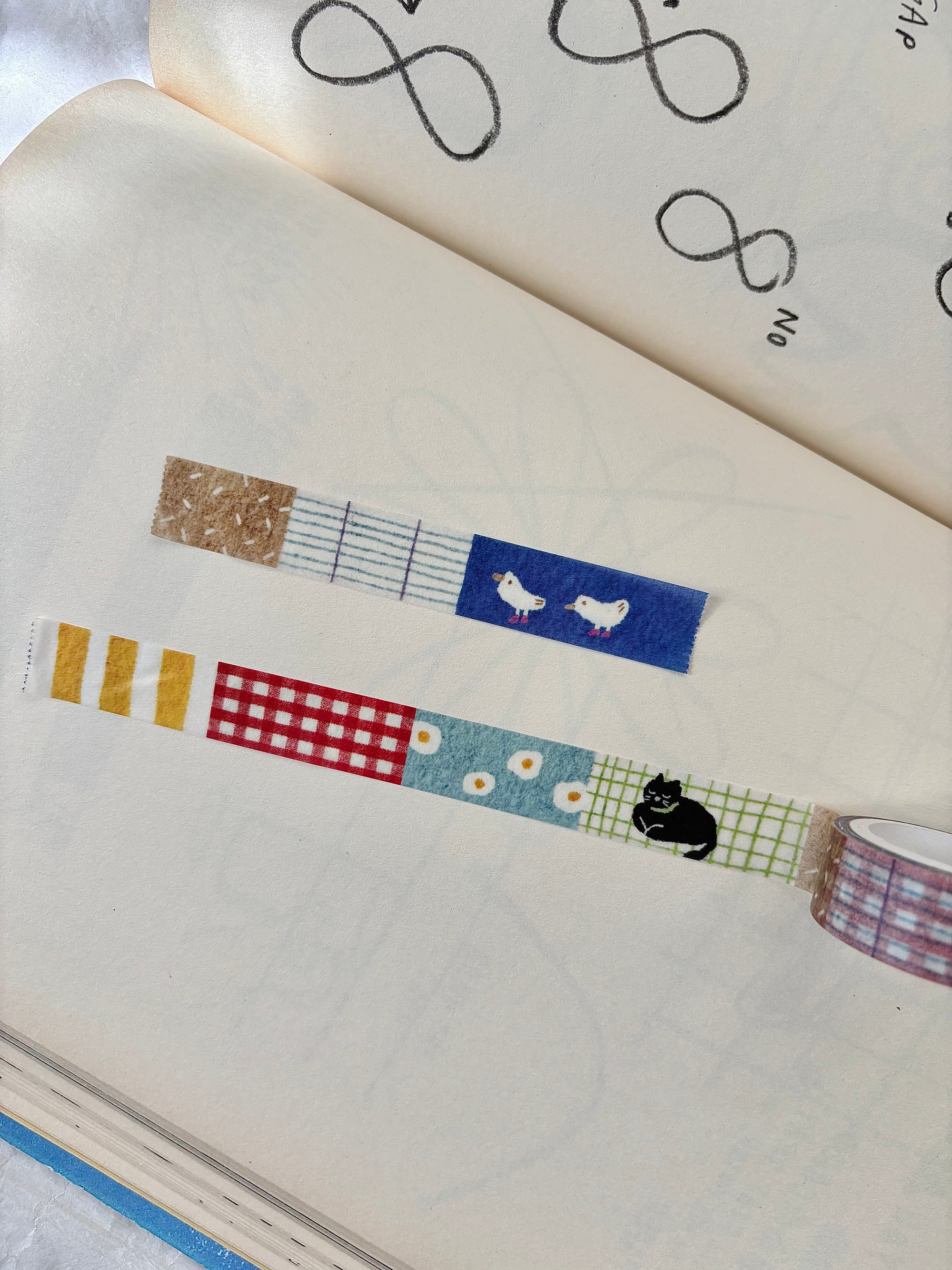 PION | Cat on the Rug Black Cat Washi Tape
