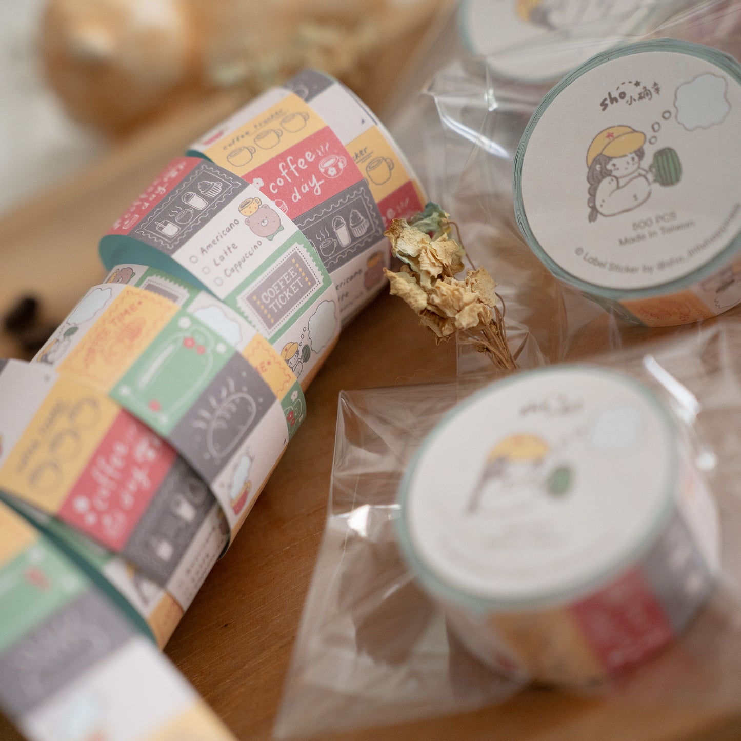 Sho Lil Happiness | Coffee Label Sticker Roll