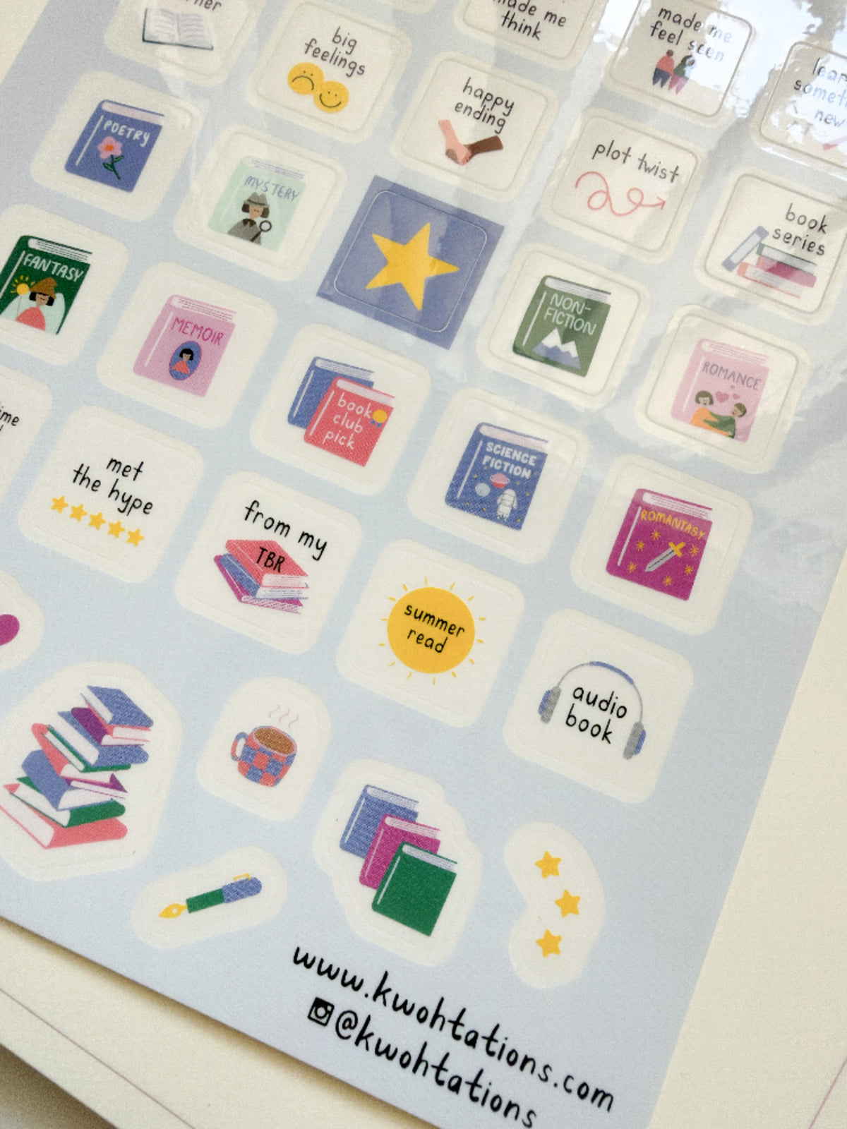 Kwohtation | Bookish Bingo Journaling Stickers