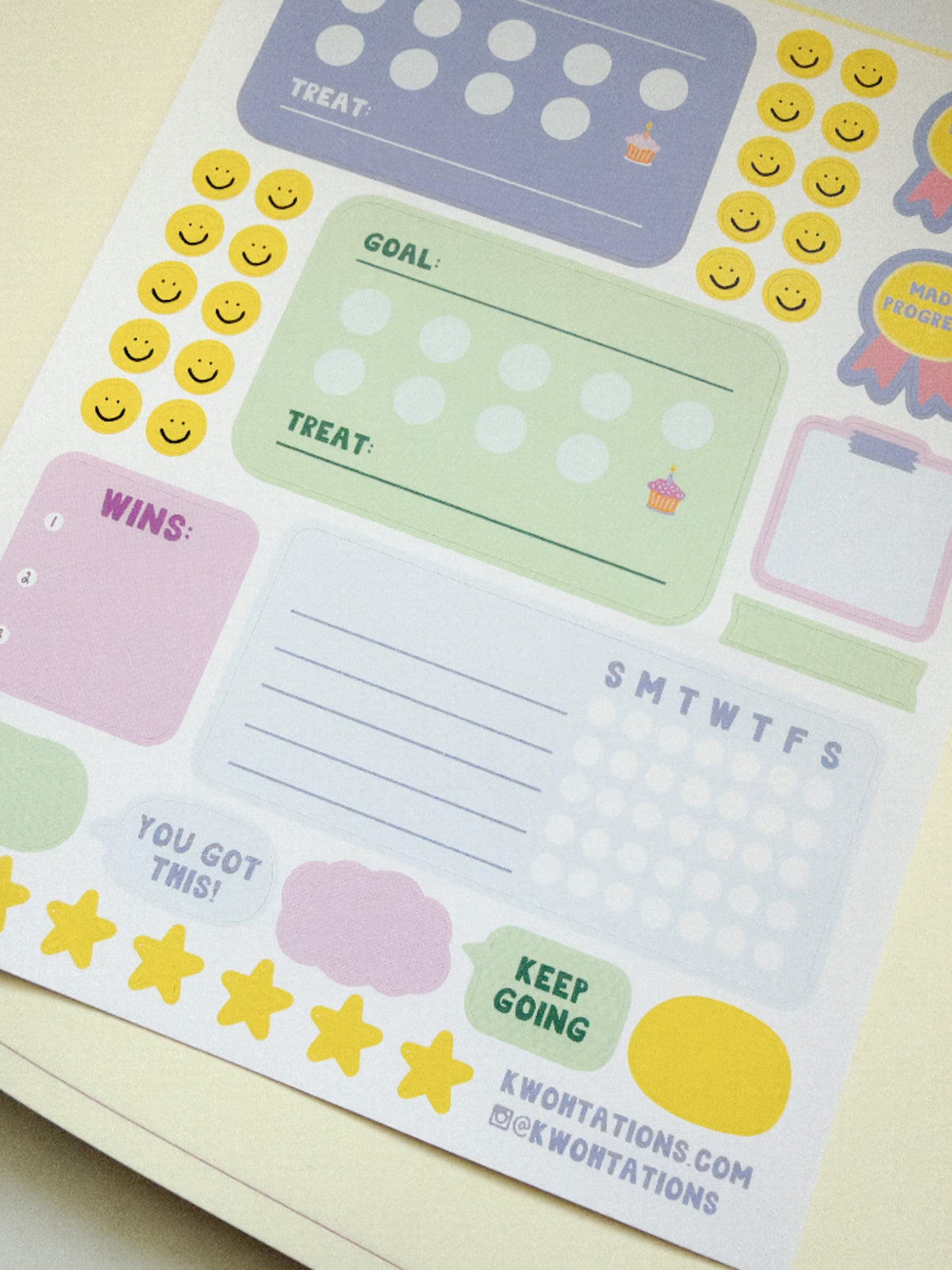 Kwohtation | Celebrate Progress Journaling Stickers