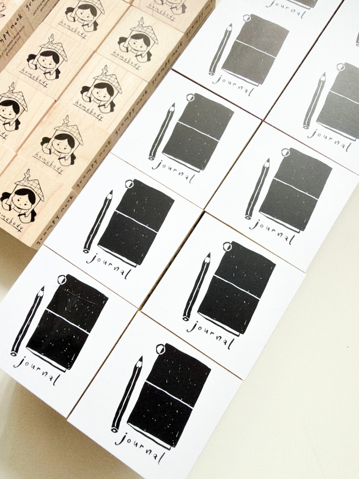 Grumpy Nook | Journal Rubber Stamp