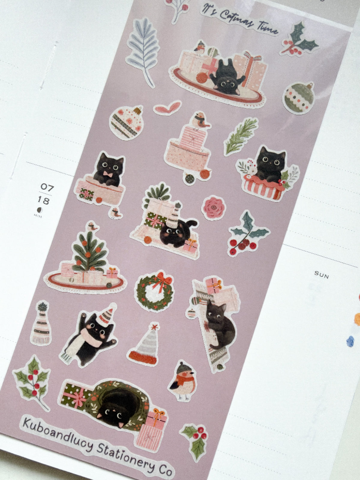 Kuboandlucy Stationery Co | It's Catsmas Sticker Sheet