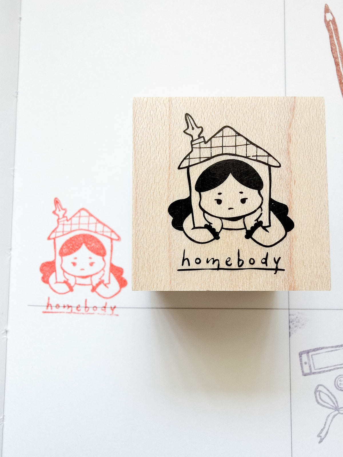 Grumpy Nook | Homebody Rubber Stamp