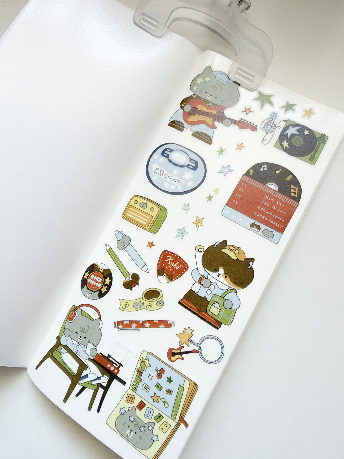 Kuboandlucy Stationery Co x Idiot Sandwich | Music Makes You Happy | Hobonichi Weeks Size | Sticker Release Book