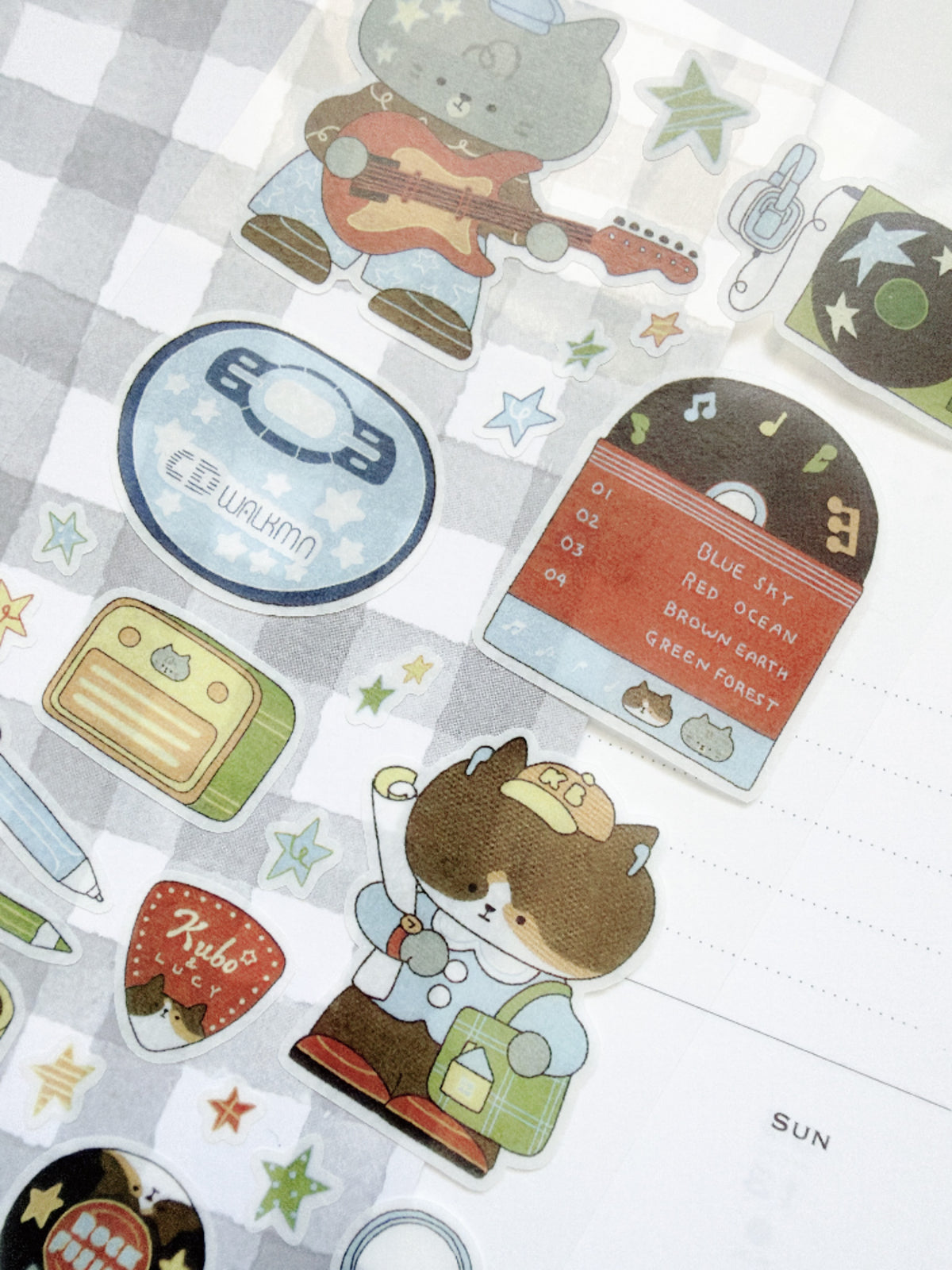Kuboandlucy x Idiot Sandwich | Music Makes You Happy Washi Sticker Sheet