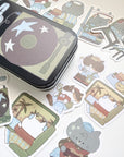 Kuboandlucy Stationery Co x Idiot Sandwich | Music Makes You Happy Trinket Tin with Sticker Flakes