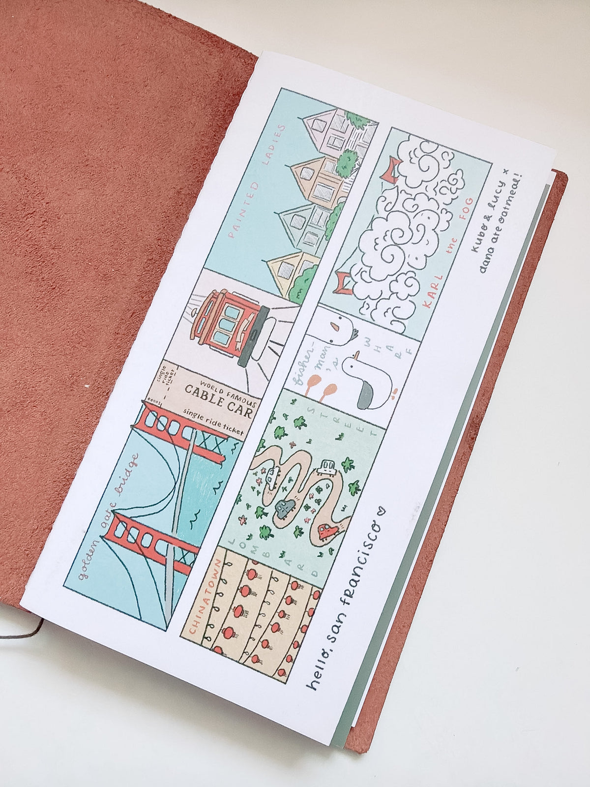 Kuboandlucy x Dana Ate Oatmeal | Standard TN Notebook | San Francisco