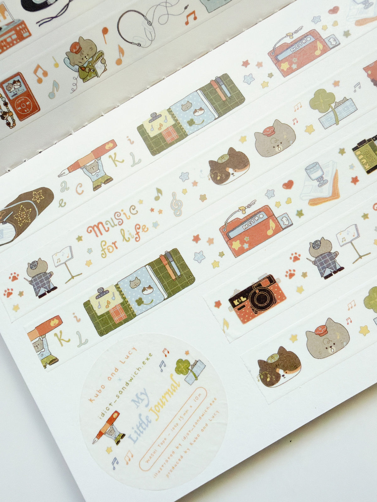 Kuboandlucy x Idiot Sandwich | My Little Journal 15MM Washi Tape