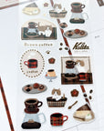 Furukawashiko | Kalita Brown Coffee Sticker Sheet | QS307