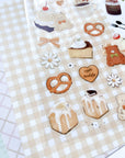 Rokaku | Cafe Teddy Sweets Sticker Sheet | R0022401