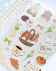 Rokaku | Cafe Teddy Cafe Sticker Sheet | R0022404
