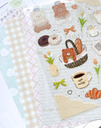 Rokaku | Cafe Teddy Cafe Sticker Sheet | R0022404
